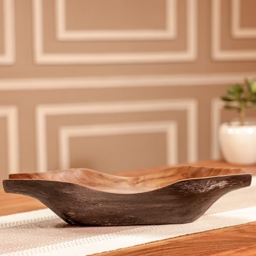 Image of Prakriti Multipurpose Decorative Tray for Home Decor & Kitchen Storage | Beautiful Acacia Wood Tray | 45.72 x 8.89 cm