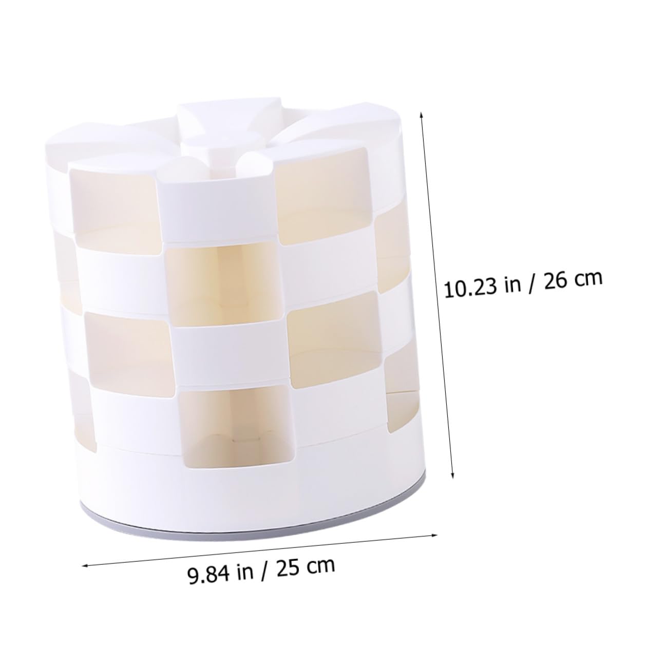 Healeved Haarschmuck Aufbewahrungsbox Schmuckorganizer für Drehbar Mehr Stück Hips/pp/silikon Weiß für Haargummis Haarspangen und Schmuck
