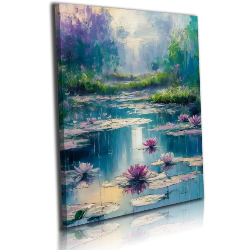 Vnslewui Impressionist Lotus Wall Art
