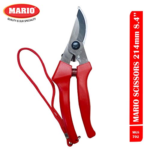 Image of Mario Scissors for Gardening /Purnning Work - 8.4 inch / 214 mm - Strong Cutting Scissors, Safe to Handel - Premium Stainless Steel Blade Scissors - MGS 702