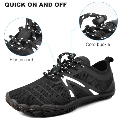 Image of Orgone Hike Footwear Barefoot Shoes Womens Mens, Pro Shoes Women Men Barefoot Hike Shoes Travel Shoes, Healthy & Non-Slip Breathable Barefoot Shoes, Black A16
