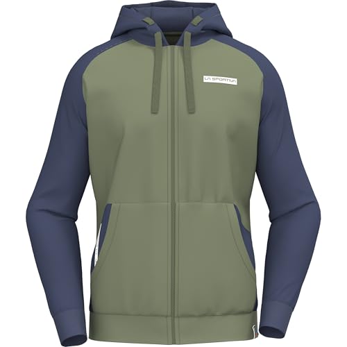 Chaqueta con capucha LA SPORTIVA Kaos de montaña para hombre, abrigo azul ciprés talla L