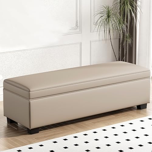 Banc de jardin beige avec rangement ottoman en métal pour balcon d'appartement