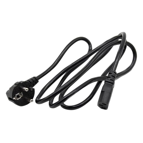 Cable de alimentación de 2 clavijas y 1 metro blanco Angoily para ordenador
