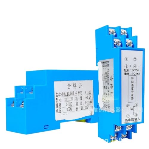 Transmisor de temperatura PT100 para evitar ruidos eléctricos en carril DIN