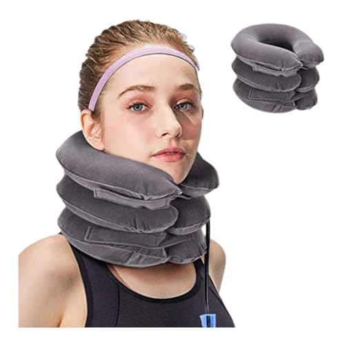 Neck Stretcher, Cervical Traction Device, Neck Traction Device for Neck Pain Relief, Adjustable Inflatable Neck Stretcher Cervical Traction and Neck Brace, Neck Decompression Home Use