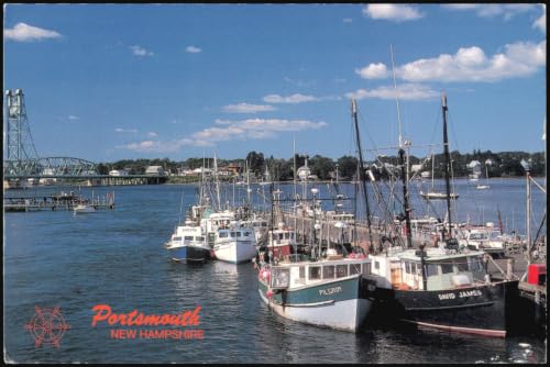 Fishing Boats at Portsmouth Town Pier, NH Vintage