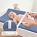 Bearmoss Changing Pad Cover, 2 Pack Muslin [100% Cotton] Diaper Changing Table Covers, 32'' x 16'' Soft Breathable Changing Pad Sheets for Unisex Baby Girls and Boys with Strap Holes (Bluemoon)