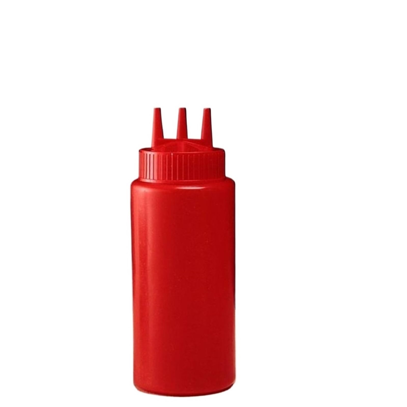 ZNJAMN 10pcs Plastic Squeezing Sauce Bottle Squeezable Graduated Jam Container Salad for Seasoning(Red,450ml)