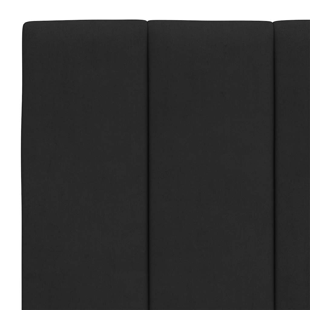 vidaXL Cuscino Testiera Hanko Nero 120 cm in Velluto