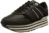 Tommy Hilfiger Plataforma de Entrenamiento a Rayas, Zapatillas Mujer, Black, 37 EU