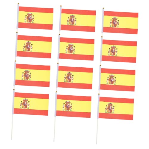 VICASKY 50pièces Drapeaux à Main Pour Supporters Petits Drapeaux Décoratifs Nationaux Sur Hampe Événement Sportif