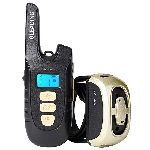 GLEADING Collier de Dressage pour Un Chien, Collier Anti Aboiement, Collier pour Chien-Contrôle Manuel Portée 400 Mètre - Entièrement Imperméable Niveau IP67-GPS2N