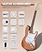 Leo Jaymz DIY ST Style Electric Guitar Kits with Mahogany Body and Maple Neck - Sail Shaped Headstock - Laurel Wood Fingerboard and All Components Included (ST LJ Headstock)