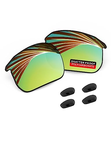 Image of PRO+ Polycarbonate Polarized Replacement Lenses & Nose Pads for BOSE Tempo BMD0011 Sunglasses - Flare Gold