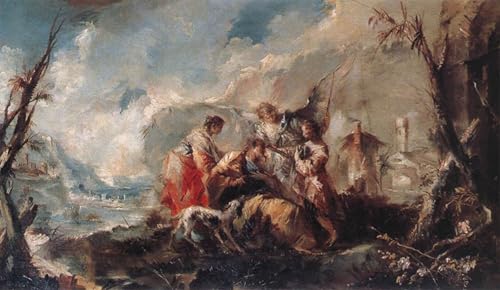 Affiche toile la guérison du père de Tobias Antonio Guardi 60x90cm