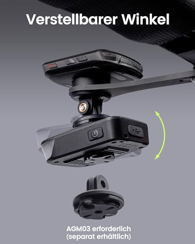 RAVEMEN FR500 Fahrradcomputer Zubehör, Kompatibel mit Garmin/Wahoo Fahrradcomputer IPX6 Wasserfestigkeit USB-C Aufladung
