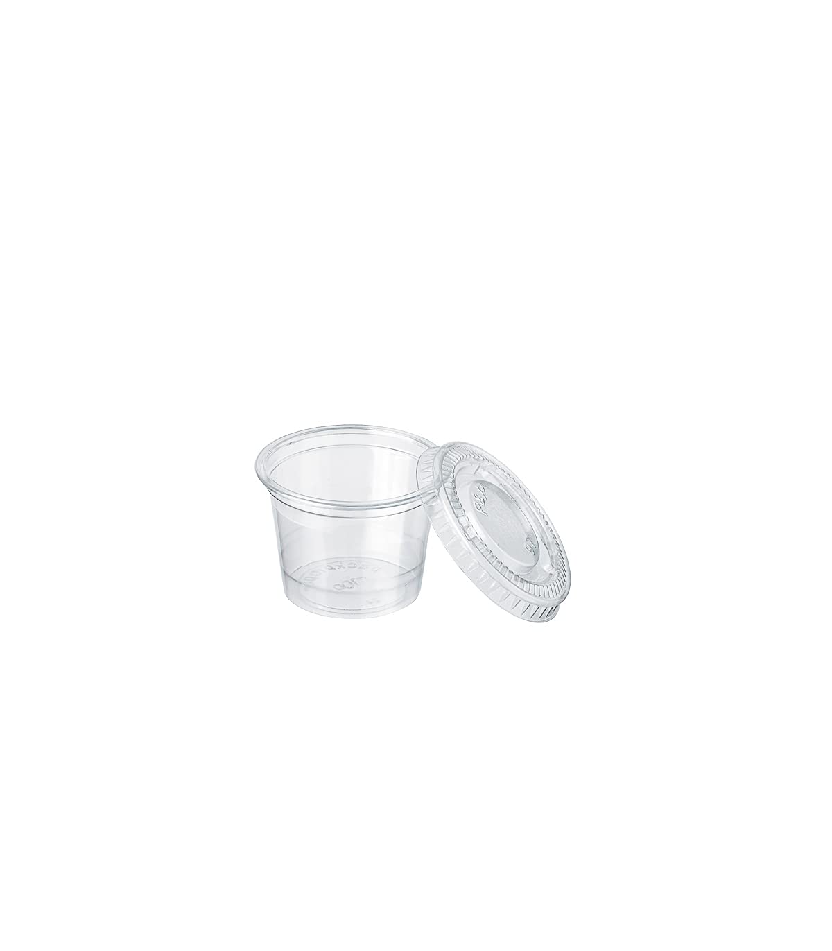 PACKNWOOD 209POPETL1 Flat PET lid without straw for 209POPET1, plastic lid, coffee to go cups with lid, coffee paper cups with lids, party cups with lids, disposable coffee cup lid, D:1.8in - 5000pcs