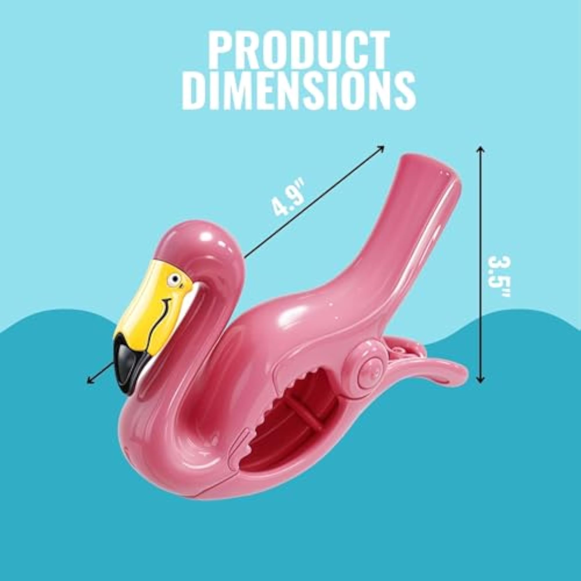 2 Pack Flip Flop Beach Towel Clips, Portable Holder