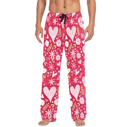 Christmas Blue Gingerbread Snowflakes Men Cotton Flannel Pajama Pants Mens Lounge Sleep PJ Bottoms S2