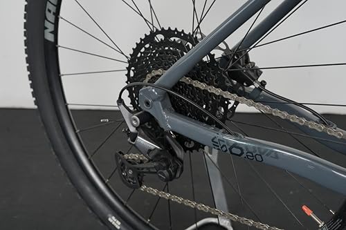Image of United Clovis 6.2 29T Adult Mountain Bike with 1x12 Shimano Deore Drivetrain, SR Suntour XCR 32 Boost Suspension Fork, Shimano MT201 Hydraulic Disc Brakes (Grey Blue)