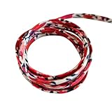 Cordon spaghetti en tissu Liberty of London   motifs au choix, au mètre (Wiltshire rouge)