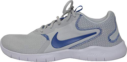 Nike Men's Flex Experience Run 9 (Pure Platinum/Game Royal-White, Size 10)