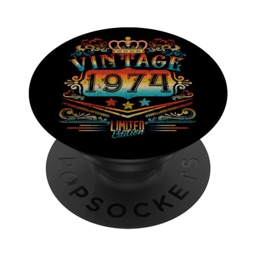 Regalos de 49 años vintage 1974 49 para hombres y mujeres 49 cumpleaños PopSockets PopGrip Intercambiable