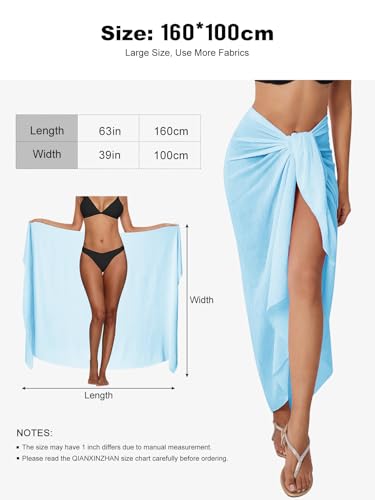 Image of QIANXIZHAN Women's Swimsuit Cover Up,Beach Sarong Wrap Bottom Coverup