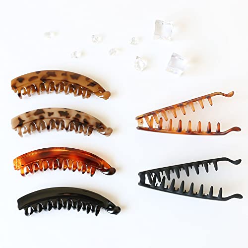 Set 8 pinzas banana grandes mate para cabello rizado miniatura 5