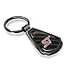 iPick Image for Ford Focus ST Real Black Carbon Fiber Gunmetal Black Metal Teardrop Key Chain