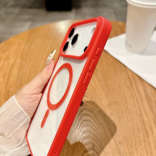 Coque magnétique iPhone 14 Plus antichoc en acrylique transparent vert - 4