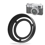 Plyisty LH X10 Paraluce in Metallo per X10 X20 X30, Parasole Cavo Rimovibile per Obiettivo della Fotocamera con Adattatore per Filtro da 52 Mm per Protezione Dall'abbagliamento (BLACK)