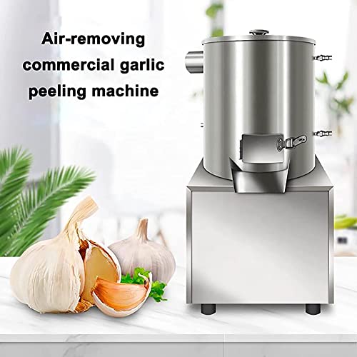 Éplucheur d'ail commercial, éplucheur pneumatique haute vitesse 30 kg/h avec sac en filet, broyeur électrique et séparateur, idéal pour les restaurants et les barbecues
