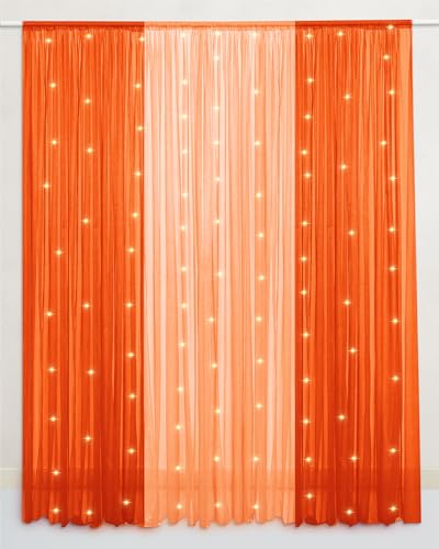 Image of SpecialYou Diwali Decoration for Home with Deepawali Decorations Backdrop Peach & Orange Curtains, Deepavali Decoration Items for Festive Decor, Diwali Decorations Setup- 7pcs