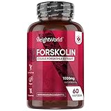 Forskolin Kapseln - 1000mg Coleus Forskohlii Extrakt - 60 Kapseln - Für Veganer & Vegetarier geeignet - Buntnessel Extrakt - Indische Brennnessel - Natürliche & hochwertige Zutaten - Von WeightWorld