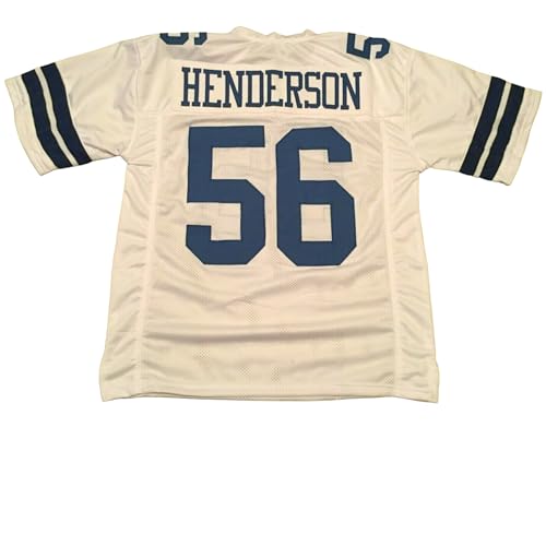 Thomas Henderson White Jersey Stitched Custom Football New No Brand/Logos (US, Alpha, Large, Regular, Regular, White)