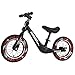 Draisienne 14 Pouces Vélo D'équilibre pour 3 4 5 6 7 Ans Training Vélo sans Pédales pour Enfants avec Guidon/Siège Réglable Et Cadre en Alliage De Magnésium (D Black 14”)