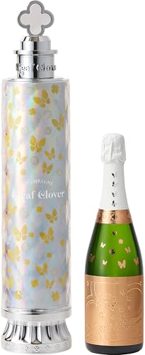 【 4 Leaf Clover 公式 】シャンパン スパークリング アルコール度数12% 【 お酒 の プレゼント に 最適な 高級シャンパン 】 スパークリングワイン 辛口 甘口 セット お酒 酒 ギフト / 4リーフクローバー・ブリュット・ラディアント・ケースセット（Amazon）