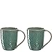 Leonardo Matera Keramik-Tassen 2-er Set, spülmaschinengeeignete Kaffee-Tassen, 2 mikrowellenfeste Tee-Tassen, Becher mit Glasur, grün 430 ml, 026991