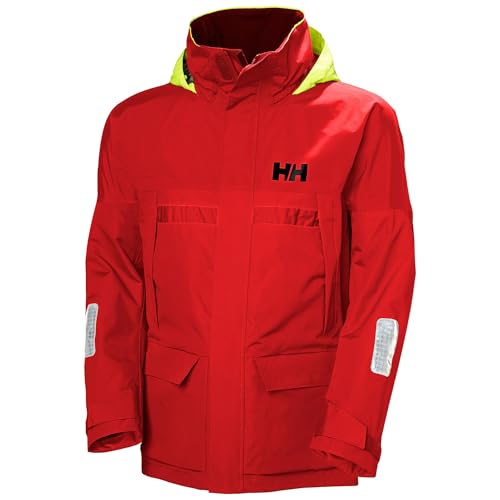 Helly-Hansen Pier 4.0 Jacket Veste imperméable légère pour homme pour sports de plein air et voile, 222 Alert Red, Large
