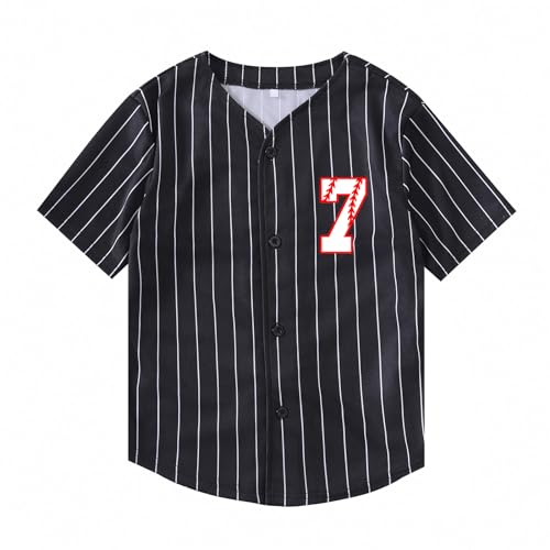 Yuji Itadori 7 Year Old Birthday Shirt Kids Baseball Jersey with Socks 7th Birthday Outfit Boys T-Shirt2