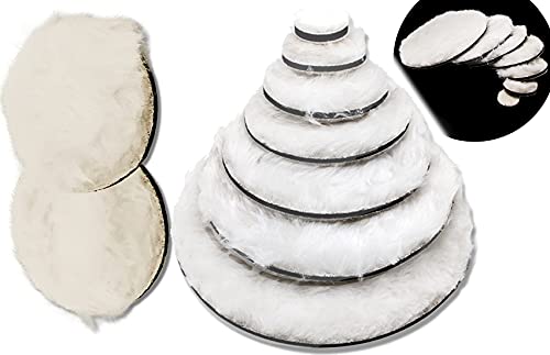 Image of DIY Crafts Felt Fur Wool Pad Only 1-7 inchinch For Waxing Buffing Polishing Sponge Car Polisher Car Polishing Woolen Buffer, Wax Applicator, Cone Grinding Head Car Bike (10 Pcs, 1 inch inch Fur Wool Pad Only)