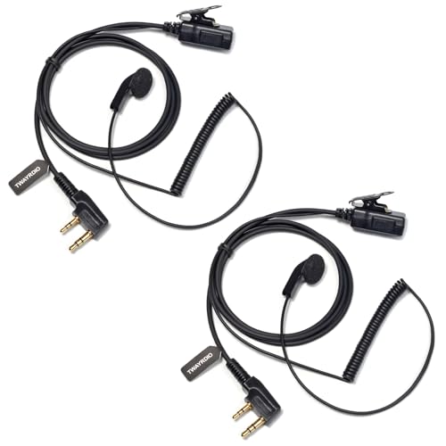 ケンウッド特定小電力トランシーバー用 インカム イヤホンマイク UBZ-LS20 UBZ-LP20 UBZ-LP27R UTB-10用 BAOFENG無線機対応 UV5R UV5RA UV5RE用 インナーイヤー式 イヤホンマイクロホン 2個セット