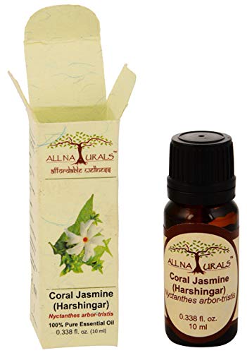 Image of all naturals Harshingar Aka Parijaat Aka Coral Jasmine Essential Oil (Bengal) Pure,Lasting Sharp Floral Aroma For Natural Perfumes,Massage Oils,Attars,Diy Skincare & Diffusers-10 Ml