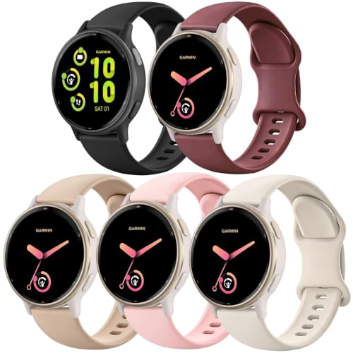 ZOCOVIN (�]�R�r��) 5�p�b�N 20mm �V���R���r���v�o���h Garmin Vivoactive 5/Vivoactive 6/Forerunner 55/165�ɑΉ� �\�t�g�X�|�[�c�����p���X�g�o���h�X�g���b�v Garmin Venu Sq 2