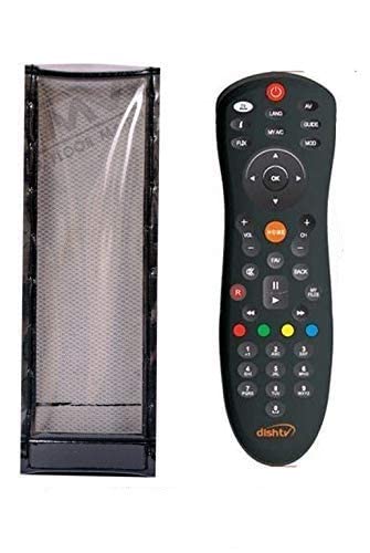 LUNAGARIYA Protective Cover For Dishtv Settop Box Remote Control Pouch Cover Holder Pu Leather Cover Holder(Only Cover For Selling Purpose),Black-image-0