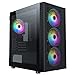 GameMax Icon Mesh Micro ATX ARGB etui do gier PC, 4 x wentylatory ARGB, panel boczny ze szkła hartowanego | czarny
