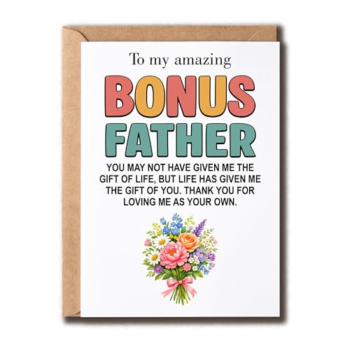 MWS9xDesigns To My Amazing Bonus Father - Loving Words Card - ���� - ���̓� �L�O�� - �p���̈��A - �ނւ̑��蕨 - �ޏ�