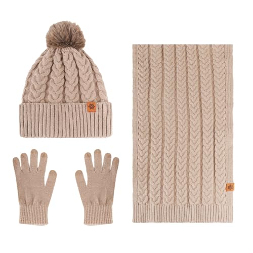 Ensemble bonnet écharpe femme tricoté pour un cadeau d'hiver chaleureux